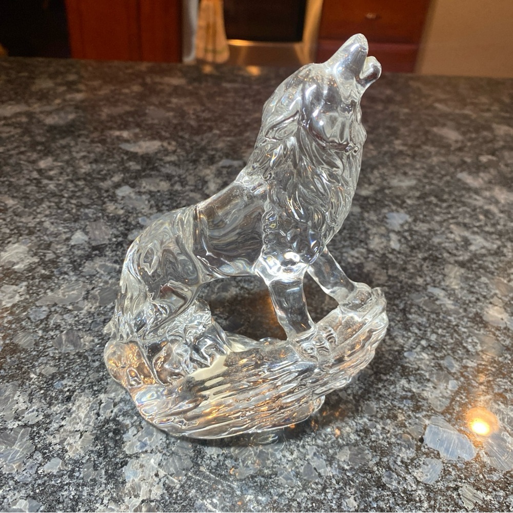Princess House Wolf Figurine Wonders of the Wild Germany 24% Lead Crystal